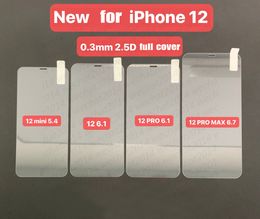 300PCS 9H 2.5D Tempered Glass Screen Protector for iPhone 12 Mini 12 Pro Max free DHL
