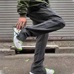 Men's Pants 2021 Arrived Askyurself Solid Colour Flexible Men Women Street Fashion High Quality Sweatpants Male Hem Slit Trousers