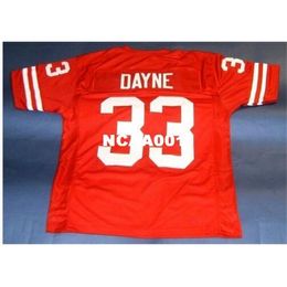 001 #33 RON DAYNE CUSTOM WISCONSIN BADGERS College Jersey size s-4XL or custom any name or number jersey