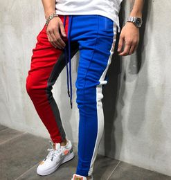 2019 NEW Black and White Stripes Mens Joggers Casual Pants Fitness Men Sportswear Tracksuit Bottoms Skinny Sweatpants Trousers260S