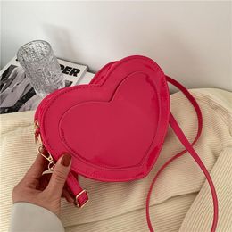 Evening Bags Heart Shoulder For Women Leather Handbags High Quality Large Capacity Crossbody Bag Female Harajuku Street Style Bolsos