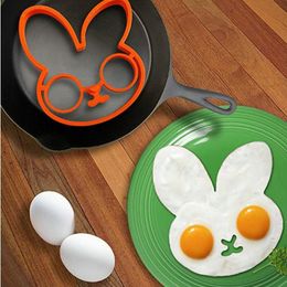 Silicone Egg Baking Mould Cute Rabbit Omelette Fried Mould Kitchen Omelette Ring Silicone Moulds Baking Cooking Tool LLA7125