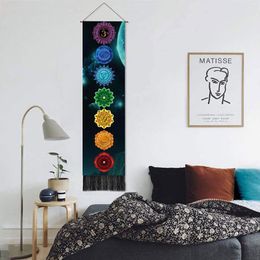 Tapestries Mandala Seven Chakras Home Decoration Planets STapestry Hippie Flowers Wall Hanging With Tasseles Art Carpet Cloth