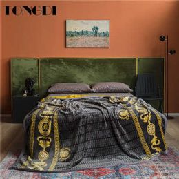 Tongdi Raschel Одеял мягкий утолщенный тяжелый теплый элегантный элегантный флис экологически чистый роскошный декор для крышки диван-кровать постное зима 211019