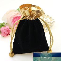 20pcs 7*9cm black Phnom Penh Velvet Bags woman vintage drawstring bag for Party/Jewelry/Gift diy handmade Pouch Packaging Bag