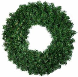 Decorative Flowers & Wreaths 1pc DIY Christmas Decoration Wreath Plain Green Spruce 30-40cm Rings Pine Xmas Door Ornament Craft Item