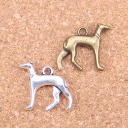 46pcs Antique Silver Plated Bronze Plated dog grayhoud Charms Pendant DIY Necklace Bracelet Bangle Findings 20*20mm