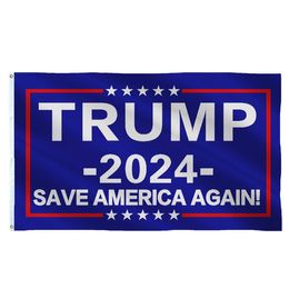 Trump 2024 Flag Save America Again Flags Banners 3X5FT 100D Polyester Fast Shipping Vivid Colour With Two Brass Grommets