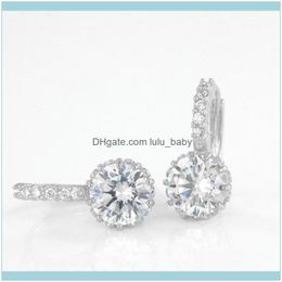 Hoop Jewelryhoop & Hie 10Mm Large Crystals Earrings Women Korean Jewelry Gold Brincos Bijoux Cristal Orehini Kolczyki Oorbellen Vrouwen Drop