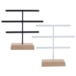 Earrings Organizer Jewelry Display Stand 3-Tier Holder Rack for Hanging Earring Tree 211105