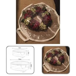 Storage Bags Easy To Useful Holiday Garland Wreaths Container PVC Wreath Bag Water Proof For Home