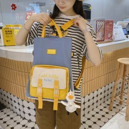 Backpack Women Waterproof Preppy kawaii Candy Colours large capacity Fancy High School Bags for Teenage Girl Cute Travel Rucksack