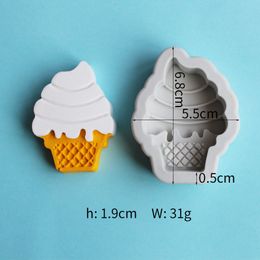 3D Ice Cream Cone Chocolate Silicone Mold Chocolate Candy Polymer Clay Molds DIY Party Cake Decorating Tools CCF7725