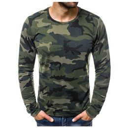 JAYCOSIN T Shirt Mens Casual Slim Camouflage Printed T Shirts homme Autumn Long Sleeve O Neck Men T-shirt tshirt Tops 19AUG16 T200427