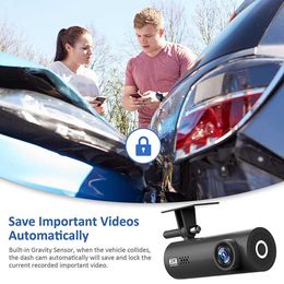 New WiFi Car Driving Recorder 1080P Full HD Car DVR G-sensor Voice Prompt Dash Cam Driving Recorder Wide-angle HDR Night Vision