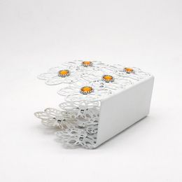 stainless steel napkin holder modern UK - Flower Modern Napkin Holder Stainless Steel Paper Towel Holder Cut-out Tissue Stand