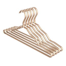 5pcs/set Metal Clothes Rack Hanger Golden Aluminum Alloy Durable Coat Hanger For Pants Wardrobe Closet Organizer For Clothes 210702