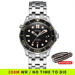 Black Dial MIYOTA or PT5000 Automatic Watch DIVER NTTD Style Sapphire Crystal Solid Bracelet Waterproof 200M