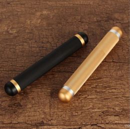 50pcs Cigar Tube Single Holder Portable Urltra Light Metal Mini Cigars Humidor Black Gold Aluminium Tubes SN3102