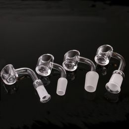 Hookahs New 4mm thick quartz banger adapter for glass bong oil rigs wholesale domeless nail 10mm 14mm 18mm, male and female 100%