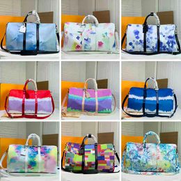 Bag Capacity Bandouliere 50 Duffel Bags Women Designers Elegant Watercolor Travel Men Tie Dye Pattern Crossbody Boston Outdoor Suitcase