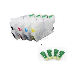 CISSPLAZA 1set refill Ink Cartridge LC3011 LC3013 + extra chip compatible for Brother MFCJ491DW MFC-J497DW MFC-J690DW MFC-J895DW