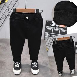 Winter Children's Pants Kids Pants Baby Boys Jeans Plus Winter For Baby Boys Denim Pants Toddler Clothing 2-7 Years 210306