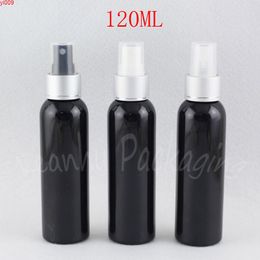 120ML Black Plastic Bottle With Silver Spray Pump , 120CC Toner / Water Sub-bottling Empty Cosmetic Container ( 40 PC/Lot )goods