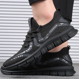 Dimeisen spring men's shoes breathable 2021 new mesh fly woven casual sports old shoes large size men's trendy shoes PF112