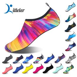 Summer Aqua Shoes Unisex Non-slip Lightweight Beach Shoes for Women Quick Dry Water Shoes Men Socks Seaside Sneaker Plus Size Y0714