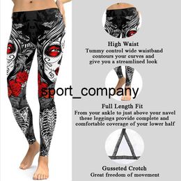 Ornamental Doll Women Leggings Sexy Push Up Girl Leggings Long Pants Skeleton Black Sportswear 2021 Gym Clothing