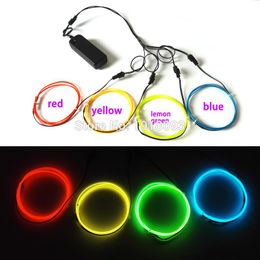 el wire clothing Australia - Hot 1.3mm 1Meter 4pieces EL wire electroluminescent wire light-up Toys flexible LED Strip cold light For clothes decoration