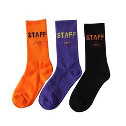 Men's Socks Est Fashion Crew Korean Letter Pattern Custom Unisex