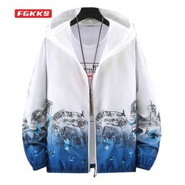 FGKKS Men And Women Fashion Jackets Ultra-thin Summer Outdoor Sports Sunscreen Clothing Thin Couple Jacket Male 210811