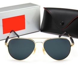 -Классические модные солнцезащитные очки для мужчин Женщины Летние оттенки Зеркальные Линзы Солнцезащитные Очки UV400 Полный металлический Рамка Драйвные Шоппинг Путешествия на открытом воздухе Спортивные бренды Дизайнеры