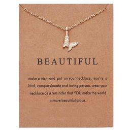 Pendant Necklaces Andshiny Vintage Cute Butterfly Necklace For Women Statement Charm Choker Fashion Boho Jewelry Christmas Gifts