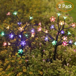 Strings Solar Lawn With Cherry Blossom Lights And Firework String Outdoor Waterproof Christmas Decoration AdjustableLED LED