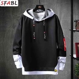 SFABL Letter Printed Mens Hoodies Japanese Style Hip Hop Casual Sweatshirts Streetwear Male Hoodies Hipster Harajuku Tops 210728