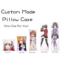 Pillow Case Japanese Anime Custom Made DIY Hugging Body Pillow Cover Case Personalised Otaku Dakimakura Pillowcases for gifts Y200104