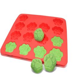 1pc Biscuit Making Mold Dog Bones Fish Bones Dog Footprints Safe Grade Silicone Cake Mold