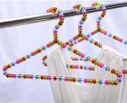 Free shipping 100pcs/lot child plastic pearl hanger cute 30cm baby clothes hanger drying racks clothes rack drying hanger#202167