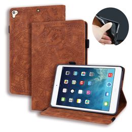 Calf embossed court floral PU Leather Tablet Cases Advanced Business Flip Stand Protective Cover for iPad case 12.9 10.5 9.7 mini 1/2/3/4/5/6 Galaxy T870 T875 T970 T975