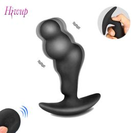 NXY Anal toys Powerful Vibrating Prostate Massager for Men with Wireless Remote Control Erotic Male Silicone Butt Plug Sex Toys Adult 1125