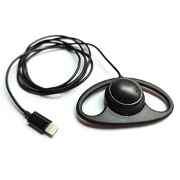 Wired Single Side Mono headset D shape ear hook earphones iPhone plug Earphone for Radio Tour guide System headphone