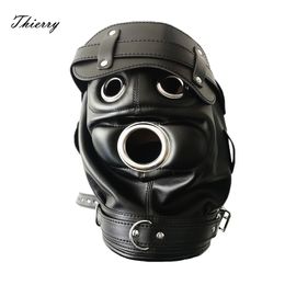 Thierry 3 Colour Sensory Deprivation Hood with Dildo Gag, Erotic Headgear Bondage Restraint sexy Toys for Couples Adult Games