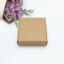 30pcs Blank Kraft Paper Gift Box with Window Handmade Soap Box Jewellery Cookies Candy Wedding Party Decoration