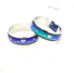 Heart Mood Ring Lover Rings Adjustable Color Changes To The Temperature Of Your Blood 16-20 mix size