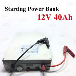 100A discharge 12V 40Ah Lithium-ion rechargeable battery with BMS and for Starting power bank power supply+5A charger