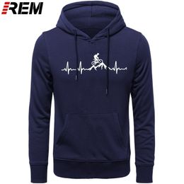 REM Hoodies Mountain Bike Heartbeat Funny MTB Dirt Bike Plus Custom LONG Sleeve Men's Fashion Family Cotton Hoodies, Sweatshirts 201112