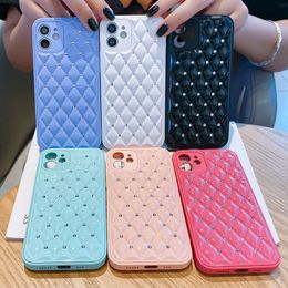 diamond cover for iphone Canada - 2021 New Fashion Mobile Phone Cases Designer Luxury Flash Artificial Diamond Handmade For iPhone 12 11 Pro Max Case Cell Back Cover